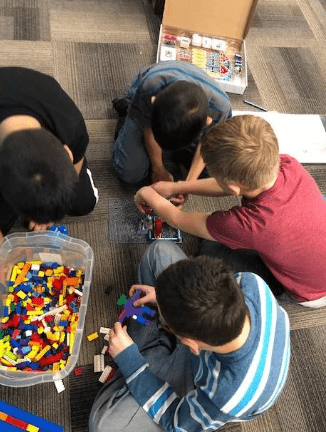 students learning, LEGO